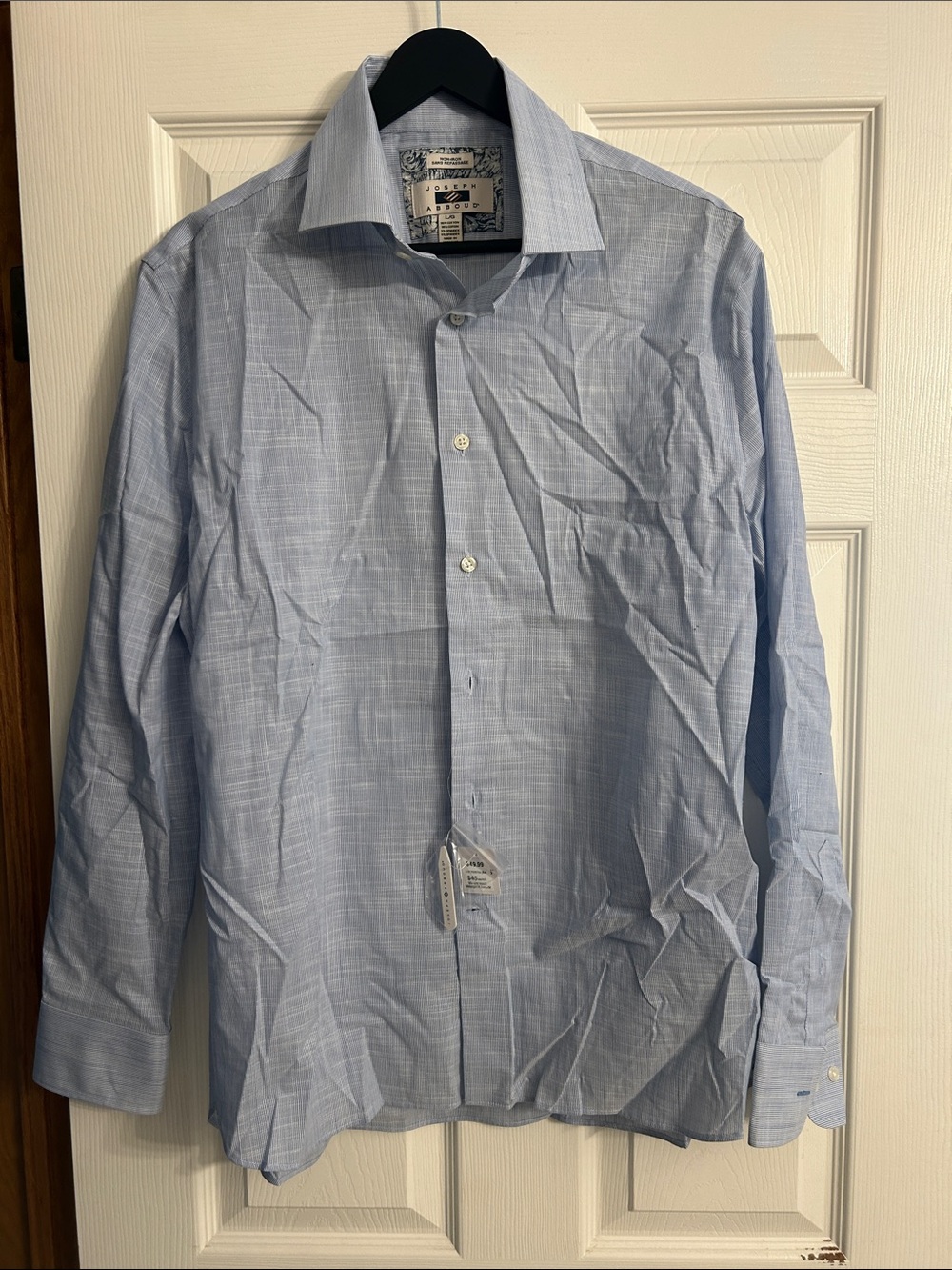 Joseph Light Blue Windowpane Dress Shirt